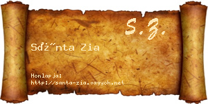 Sánta Zia névjegykártya